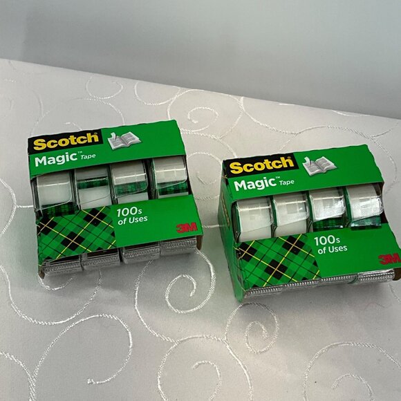 Scotch Magic Tape 8 rolls total: 3/4" X 300" Matte Finish Invisible Writable - Picture 1 of 3